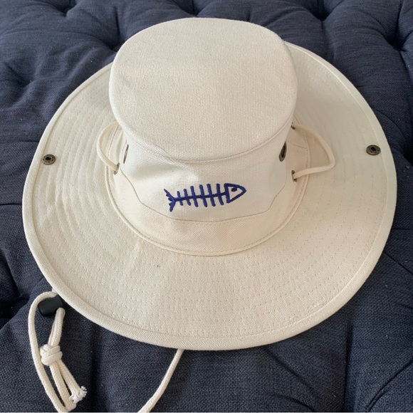 Dorfman Pacific Co. Floating Sailing Hat, SPF 50, Bone Fish Graphic, Tan, Medium - Picture 1 of 8